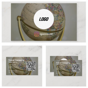 Travel Agency Globe Business Card