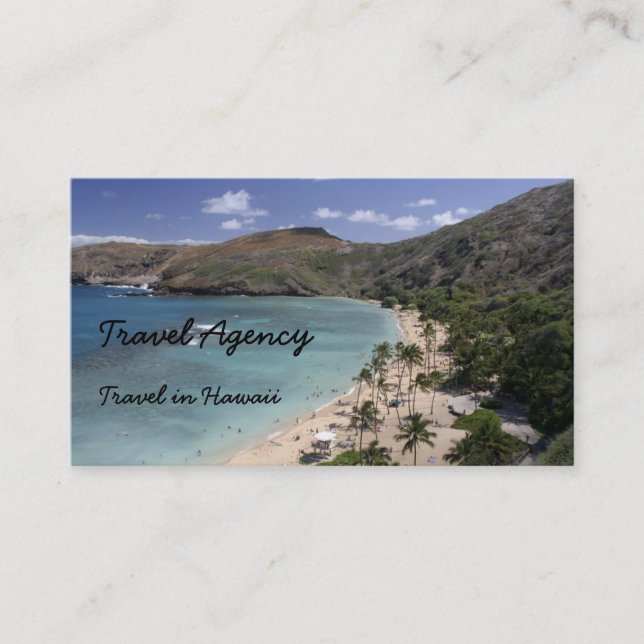 Travel agency Hawaii Business Card (Front)