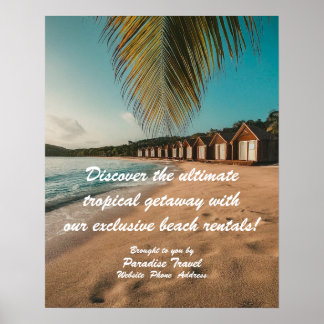 Travel Agency Marketing Tropical Poster