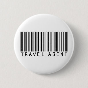 Travel Agent Barcode 6 Cm Round Badge
