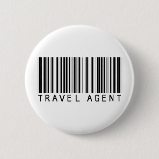 Travel Agent Barcode 6 Cm Round Badge
