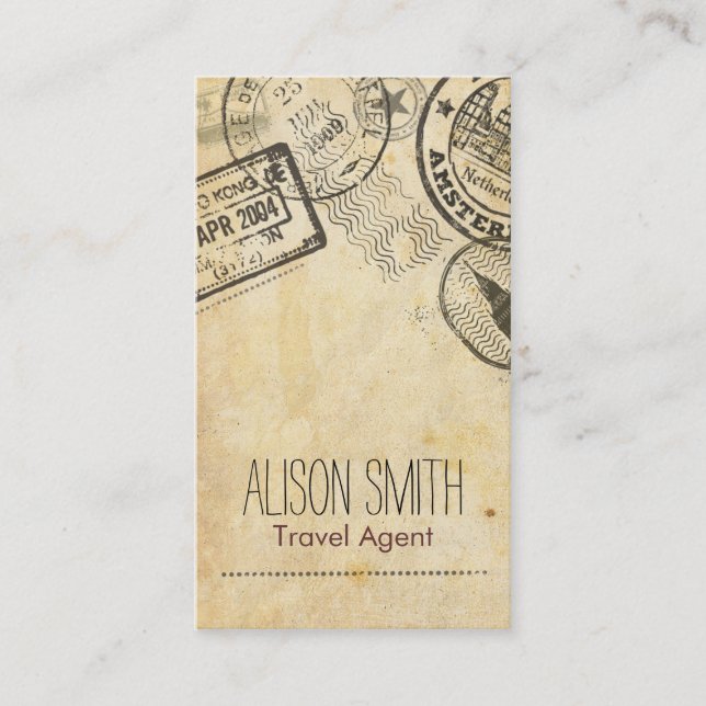 Travel Agent Business Card (Front)