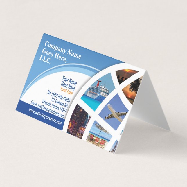 Travel Agent Business Card Template (Front)