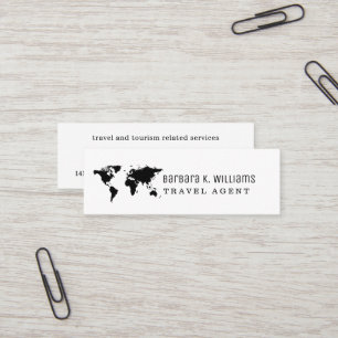 Travel Agent Business Card world map