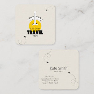 Travel agent business cards!  square business card