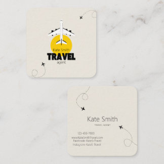 Travel agent business cards!  square business card