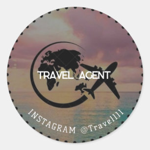 Travel Agent Classic Round Sticker