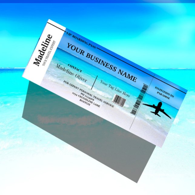 Travel Agent Destination Ocean Boarding Pass  (Creator Uploaded)