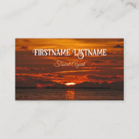 Travel agent dramatic sky ocean beach sunset
