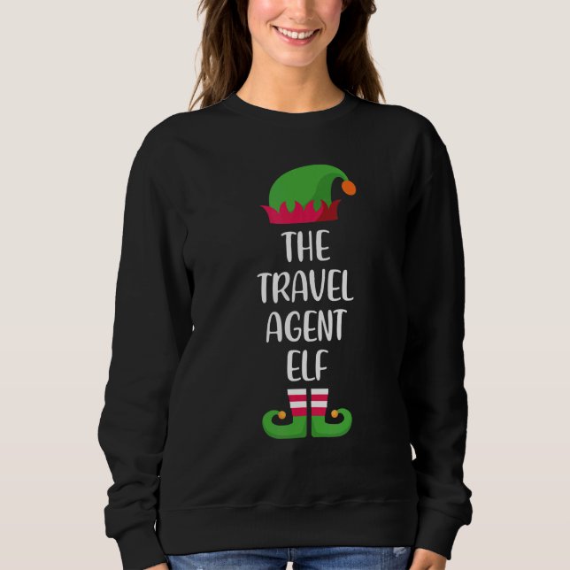 Travel agent Elf Family Matching Group Christmas P Sweatshirt (Front)
