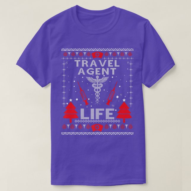 Travel Agent Life Ugly Christmas Sweaters Matching (Design Front)