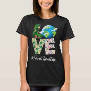 Travel Agent Love World Earth Day 52nd Anniversary T-Shirt