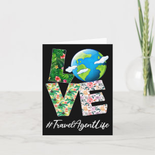 Travel Agent Love World Earth Day Anniversary Card