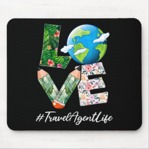 Travel Agent Love World Earth Day Save The Planet Mouse Pad