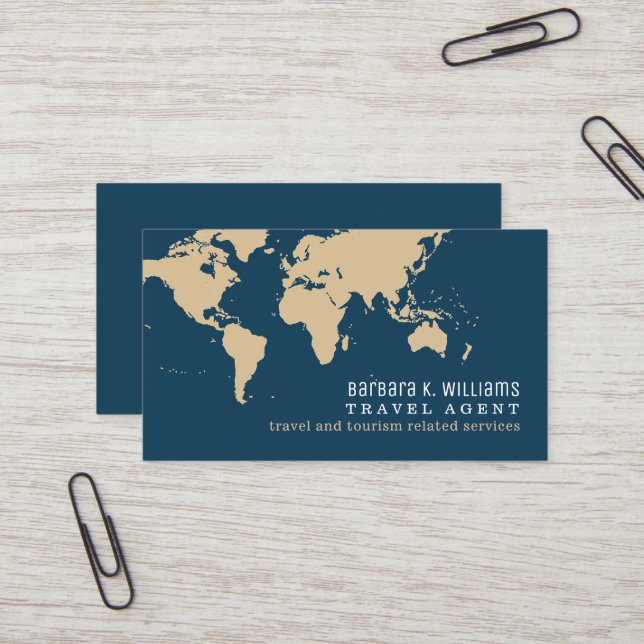 Travel Agent Modern Business Card  (Front/Back In Situ)