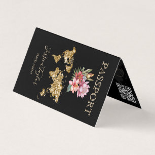 Travel Agent Passport World Map Insert Photo