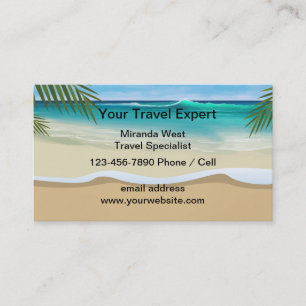 Travel Agent Specialist Tropical Business Card