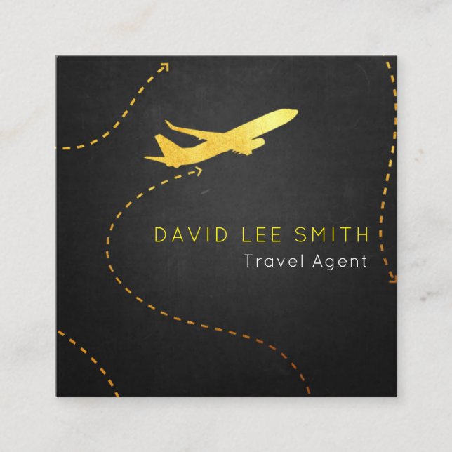 Travel Agent Square Business Card (Front)
