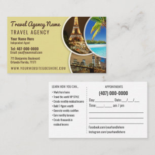 Travel Agent Template Business Card