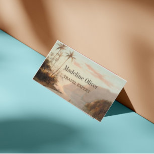Travel Agent Tropical Island Boarding Pass   Business Card