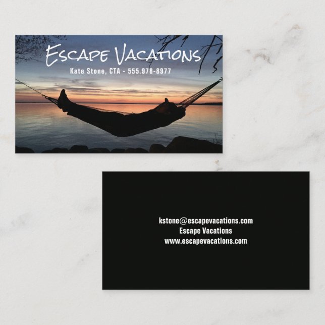 Travel Agent Vacation Business Card (Front/Back)