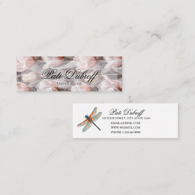 Travel agent vacations tourism photo mini business card (Front/Back)