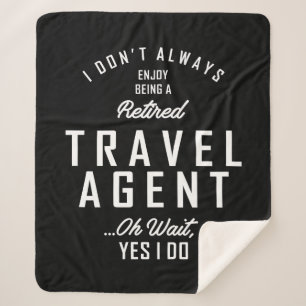 Travel Agent Work Job Title Gift Sherpa Blanket