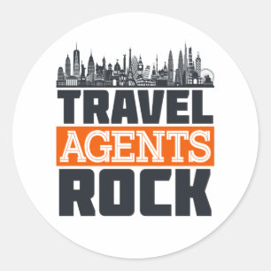 Travel Agents Rock Vacation Planning Classic Round Sticker