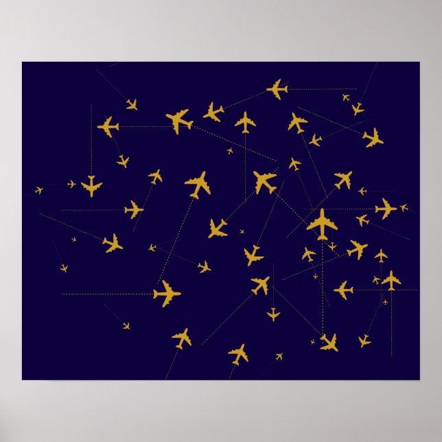 travel airways routes poster (Front)