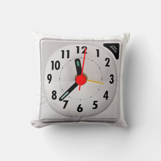 Travel alarm clock on a pillow (Front)