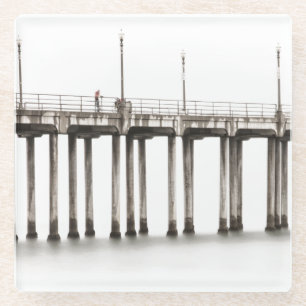 Travel along Huntington beach Pier Glass Coaster