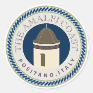 TRAVEL-Amalfi Coast Classic Round Sticker