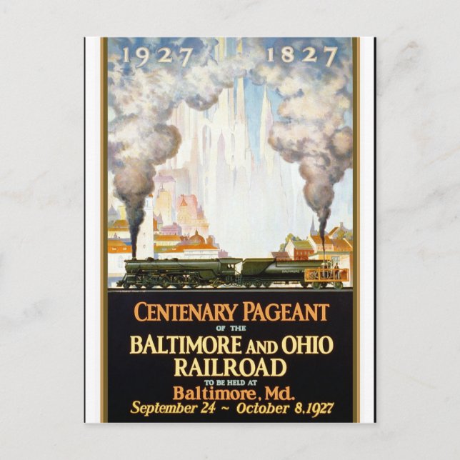 Travel America Print Retro Vintage Travel Postcard (Front)