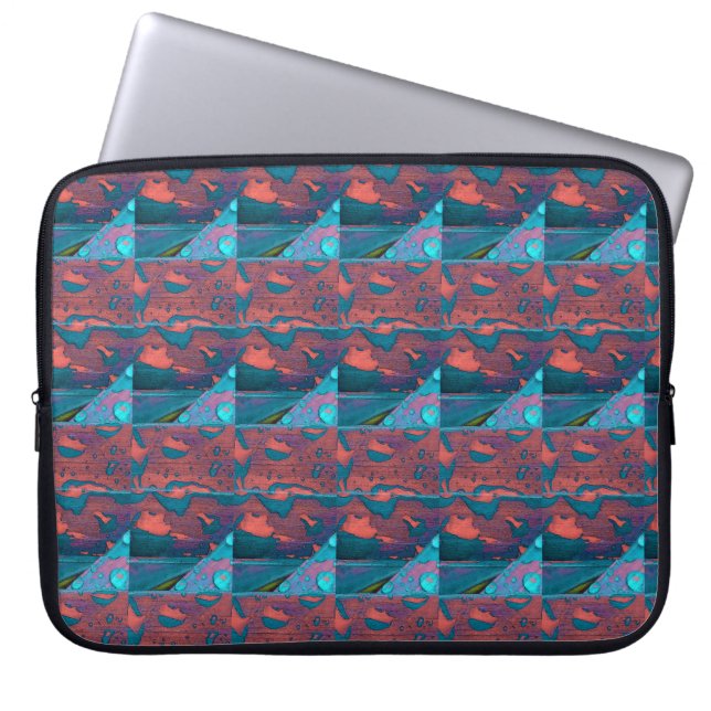 Travel, an Abstract Pattern Laptop Sleeve (Front)