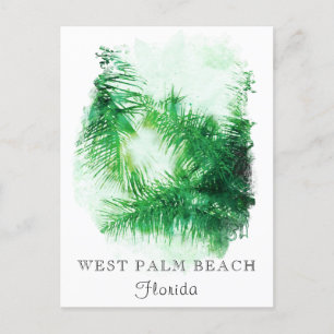 *~* Travel AP25 Personalise Tropical Palm Tree Postcard