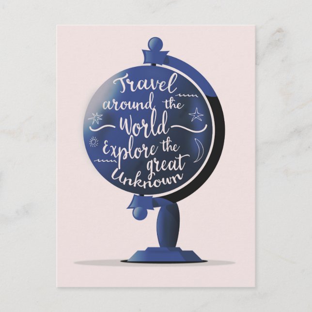 Travel Around the World Explore the Great Unknown Postcard (Front)