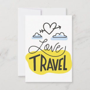 Travel Art Love Travel RSVP Card