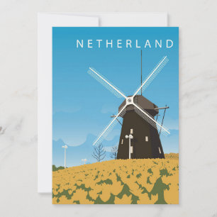 Travel Art Netherland Holiday Card