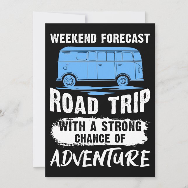 Travel Art Road Trip And Adventure Holiday Card (Front)