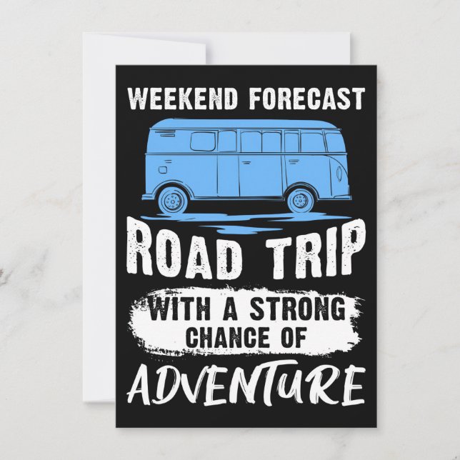 Travel Art Road Trip And Adventure Invitation (Front)