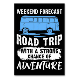 Travel Art Road Trip And Adventure Table Number
