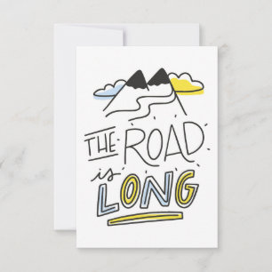 Travel Art The Road Is Long RSVP Card