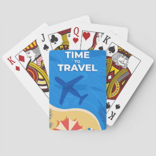 Travel Art Time To Travels Playing Cards