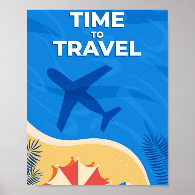 Travel Art Time To Travels Poster (Front)