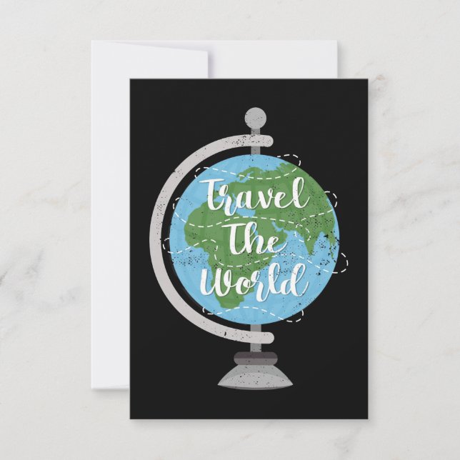 Travel Art Travel The World RSVP Card (Front)