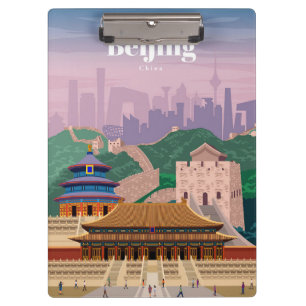 Travel Art Travel To Beijing China Clipboard