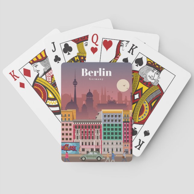 Travel Art Travel To Berlin Germany Playing Cards (Back)