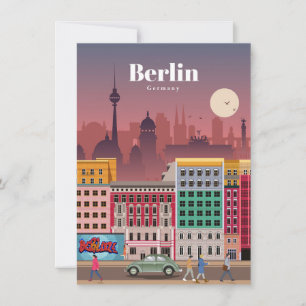 Travel Art Travel To Berlin Germany Thank You Card