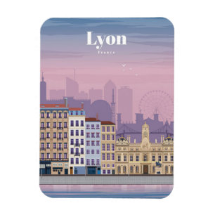 Travel Art Travel To Lyon France Magnet