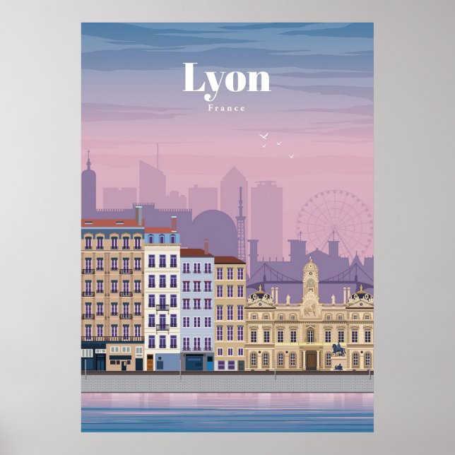 Travel Art Travel To Lyon France Poster (Front)